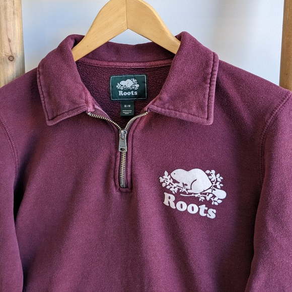 Roots Custom Cropped Quarter Zip Sweater - Picture 8 of 11